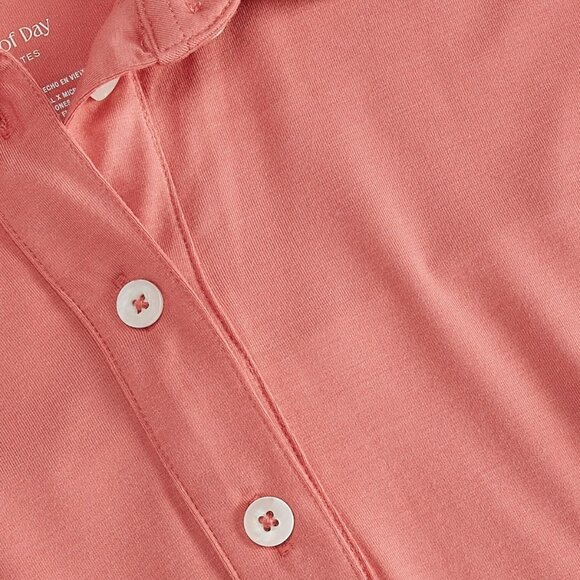 #21. State of Day Women's Fluid-Knit Collared Sleepshirt - Picture 4 of 8